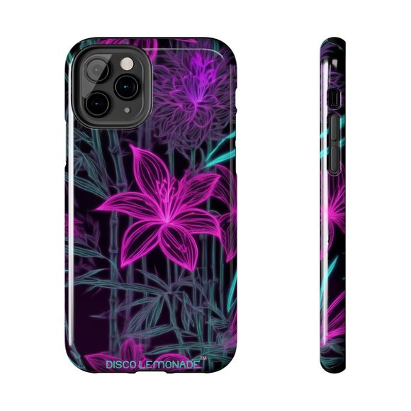 IPhone, DISCO LEMONADE Neon, Flower, Sakura, Hot Pink, Tough Phone Case,DiscoLem - Picture 9 of 10